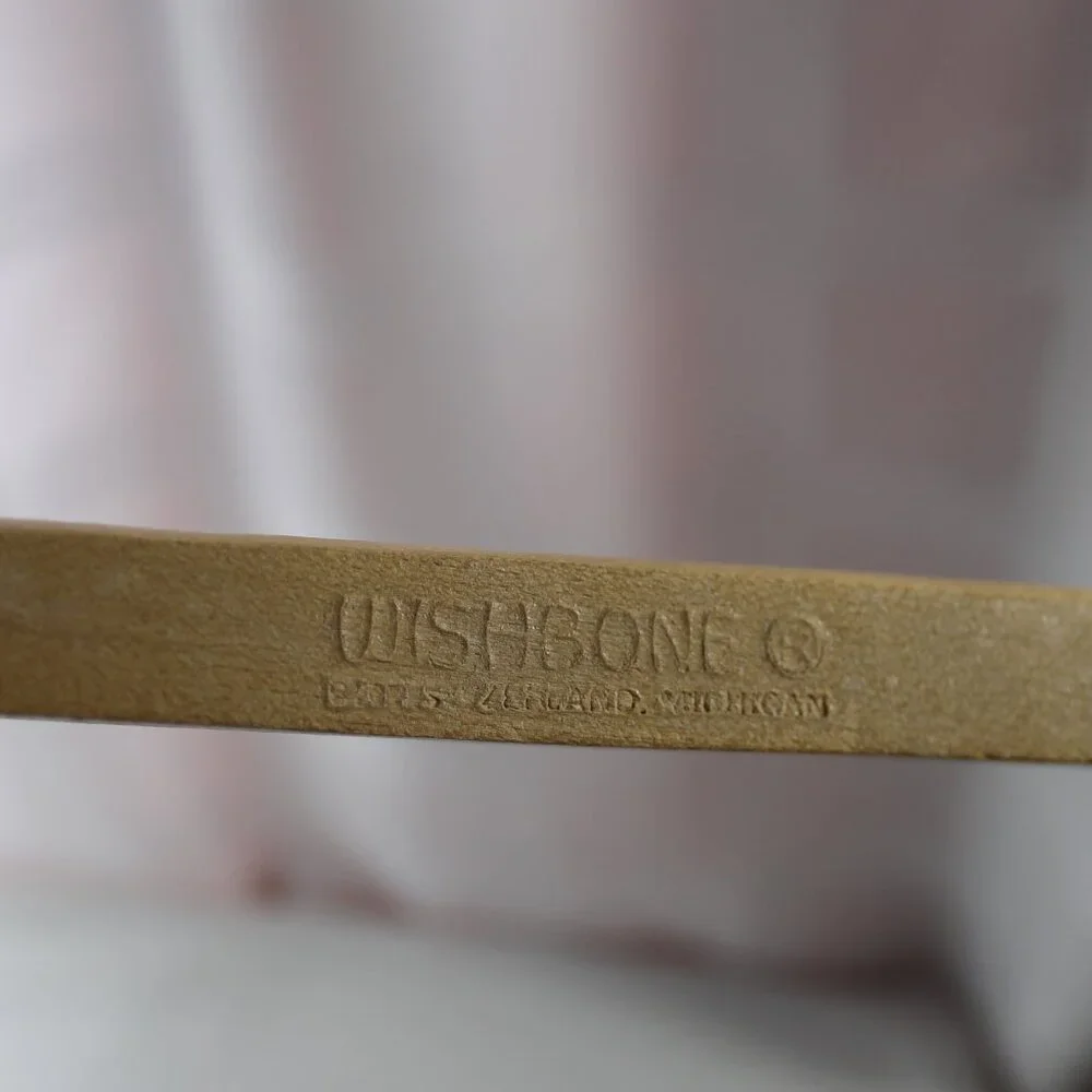 Vintage Tom James Wooden Suit Hanger, J.T. Batts Wishbone Hanger